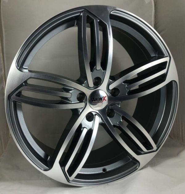 18" Worx Fantom-R Style Gunmetal and Polished alloy wheels